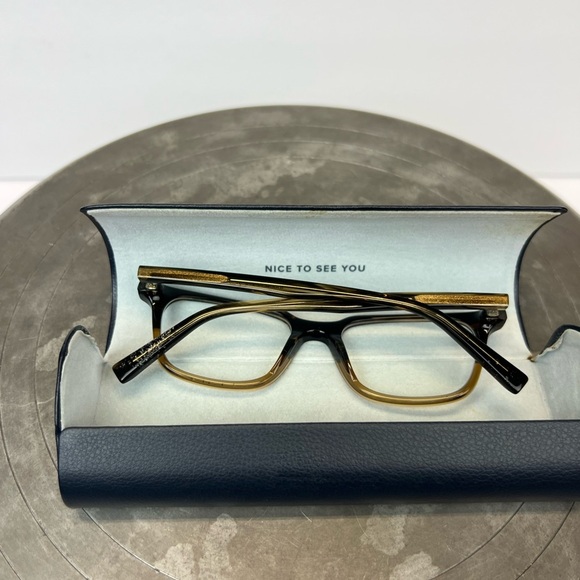 Warby Parker Black and Gold Eyewear BARNETT 278 51-18-142 - Picture 4 of 10